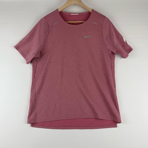 Nike x Peloton Women’s Dri-FIT Running Shirt Maroon Red Size Medium - Picture 1 of 6